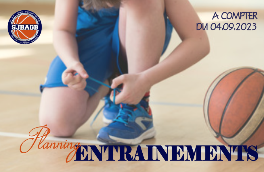 Planning d'Entraînements Saison 2023-2024