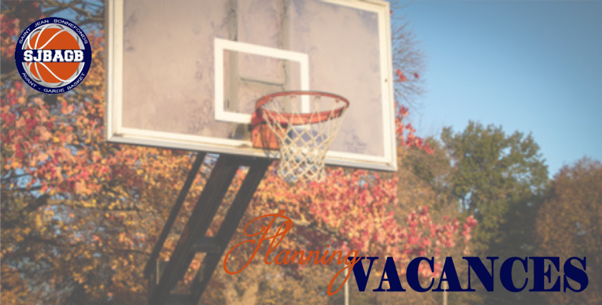 PLANNING D'ENTRAÎNEMENTS - VACANCES AUTOMNE 2022