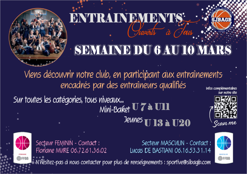 Entraînements ouverts à Tous